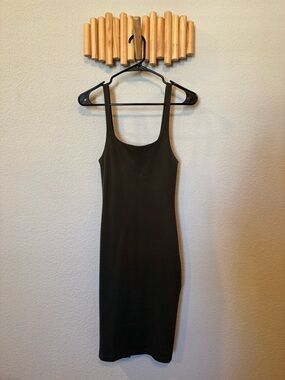 Zara Olive Green Tank Midi Dress
